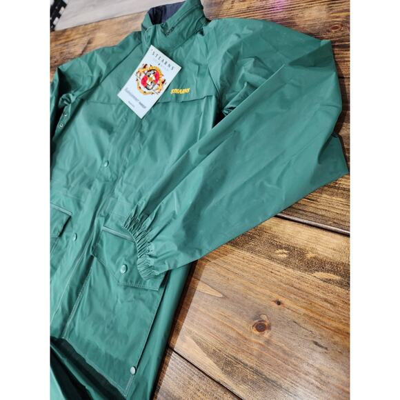 Stearns Dry Wear Raincoat Jacket & Pants Size Small Model 8176 Green - Picture 4 of 12